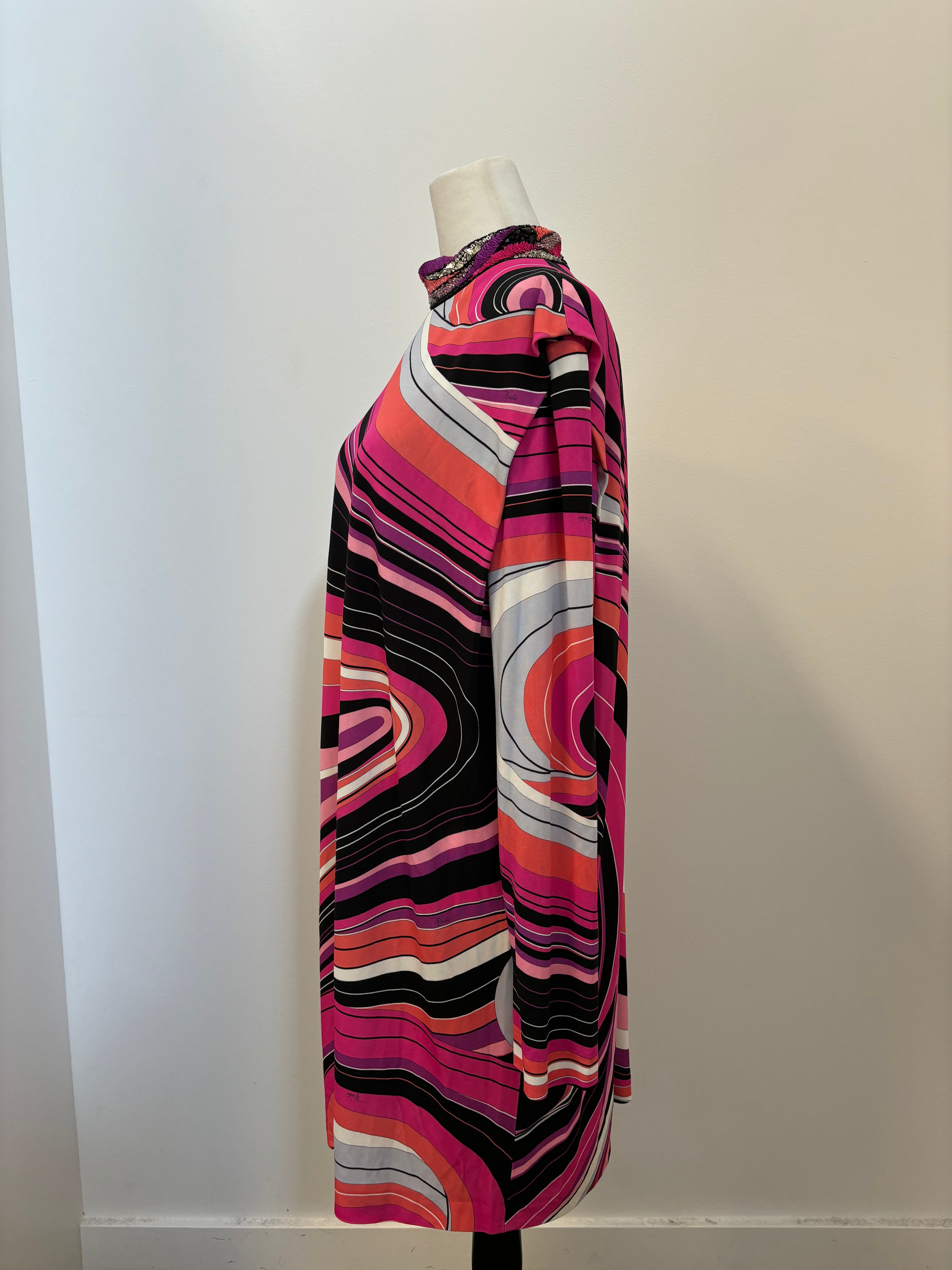 Emilio Pucci Sequin Neck Dress