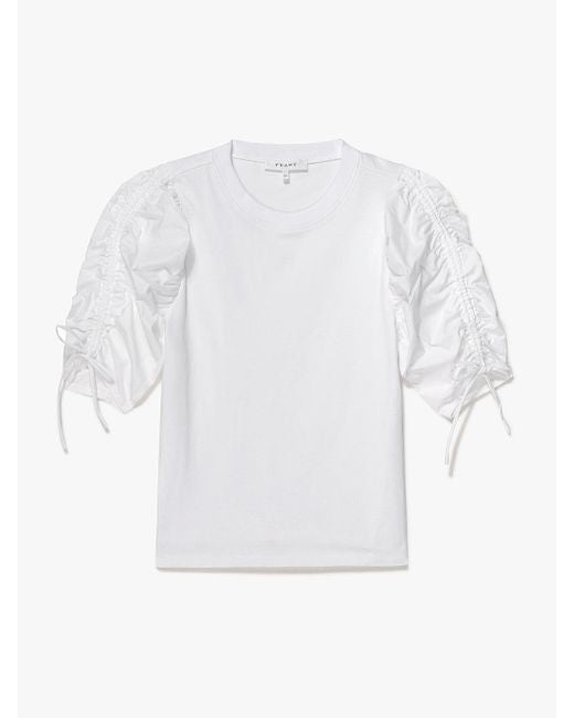 FRAME white puff sleeve tee