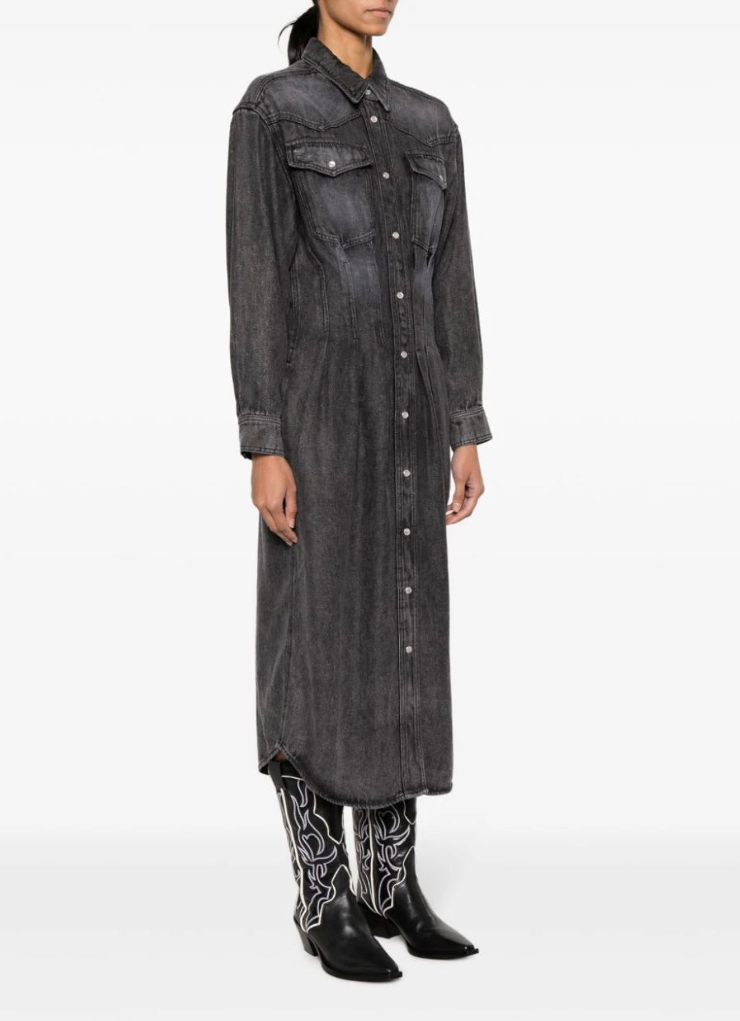 MARANT ÉTOILE
button-up jeans maxi dress