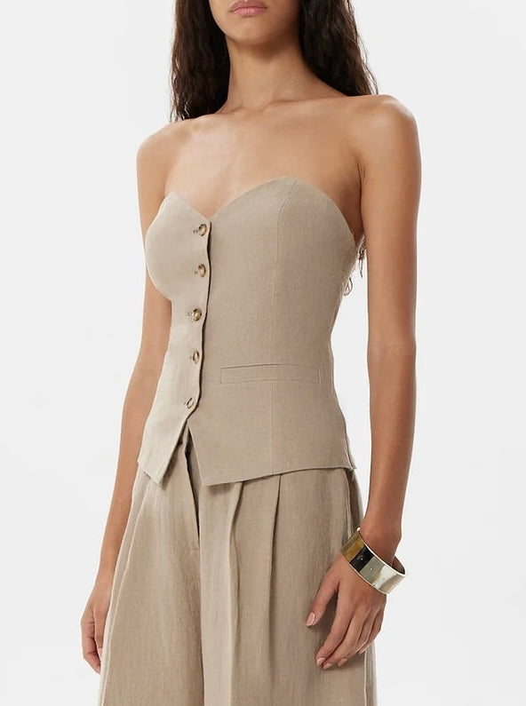 MARIACHER Linen Bustier