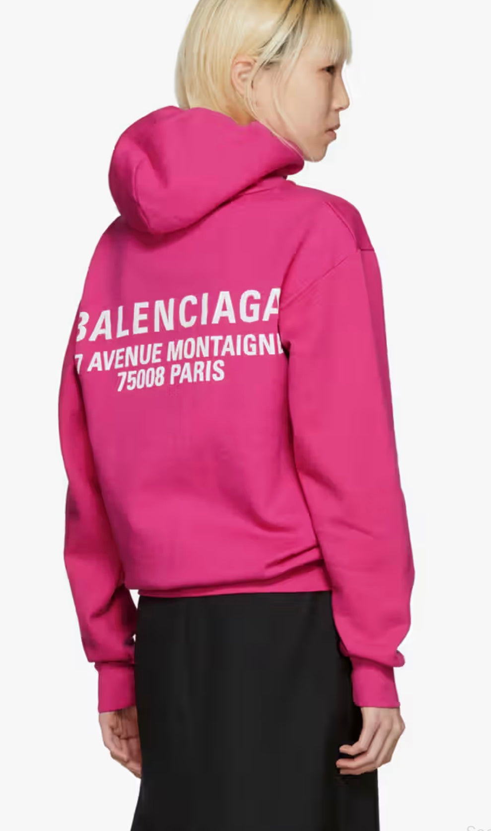 BALENCIAGA PINK "NEW LOGO" HOODIE