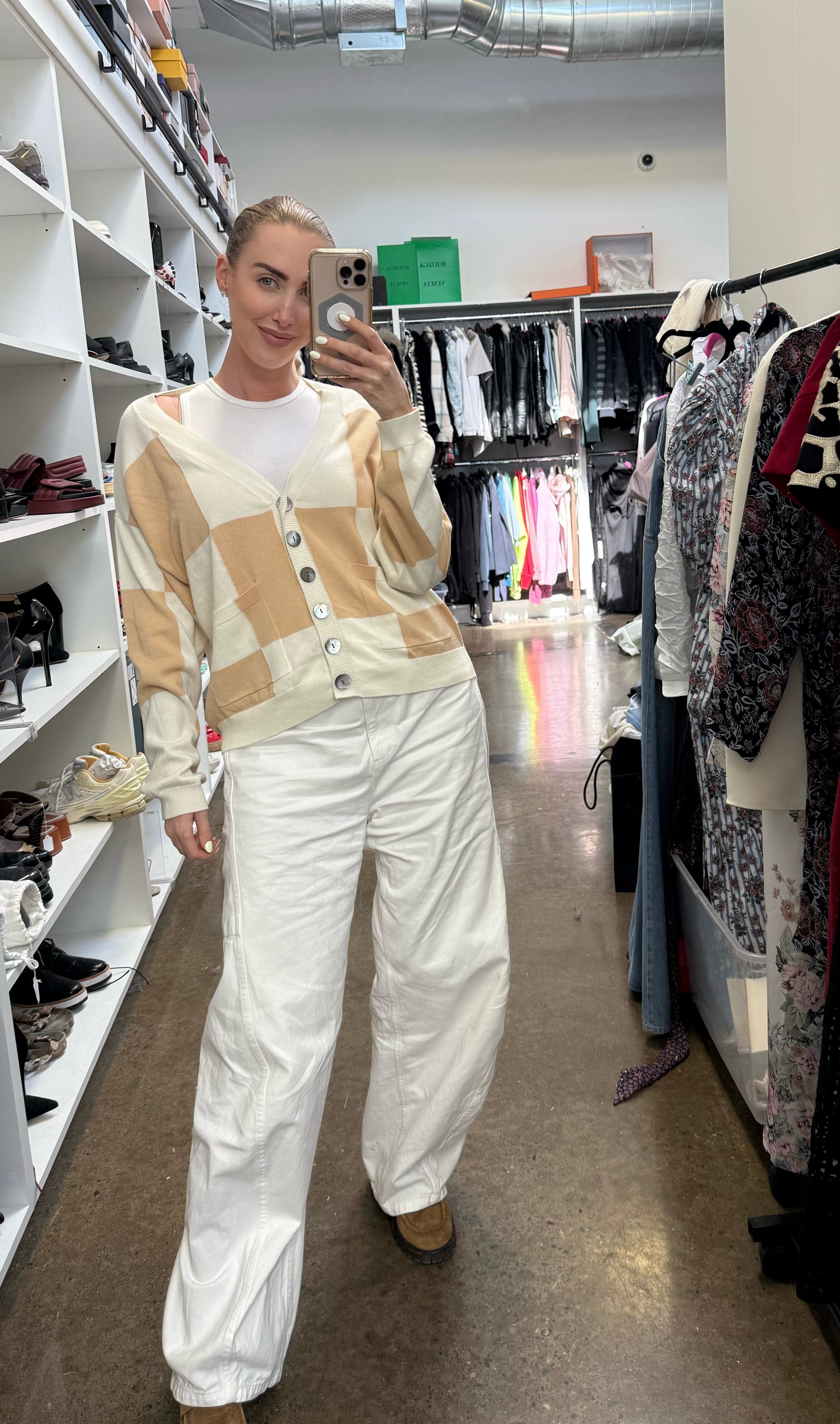 WISPR CREAM AND NUDE CARDI