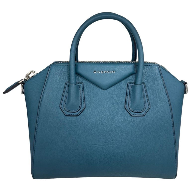 GIVENCHY antigona blu petrolio borsa a spalla bag