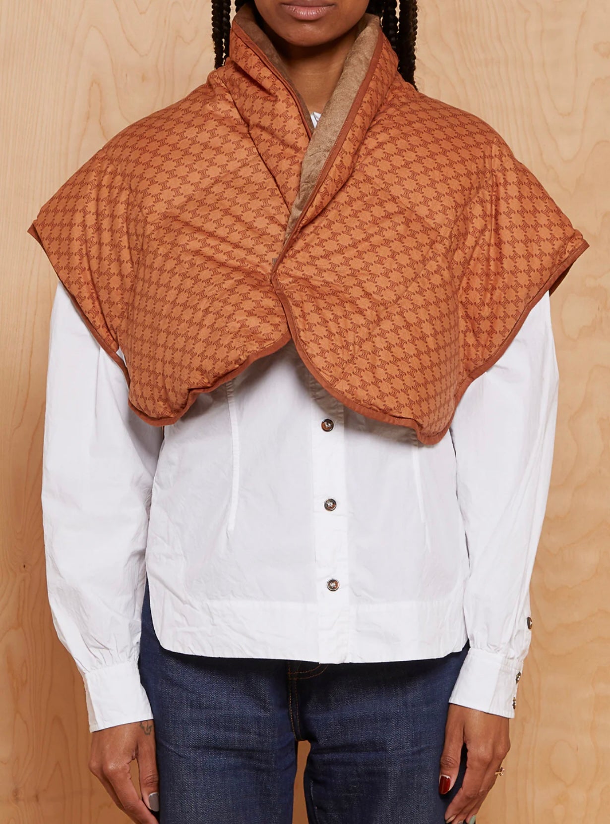 CÉLINE PUFFER MONOGRAM PONCHO