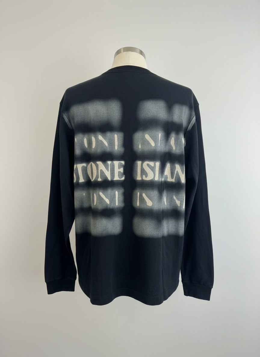 STONE ISLAND black long sleeve top