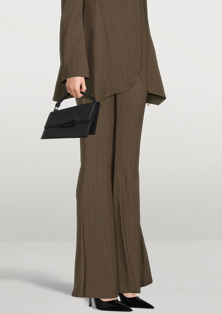 ACNE STUDIOS Flared Trousers In Pinstripe Print