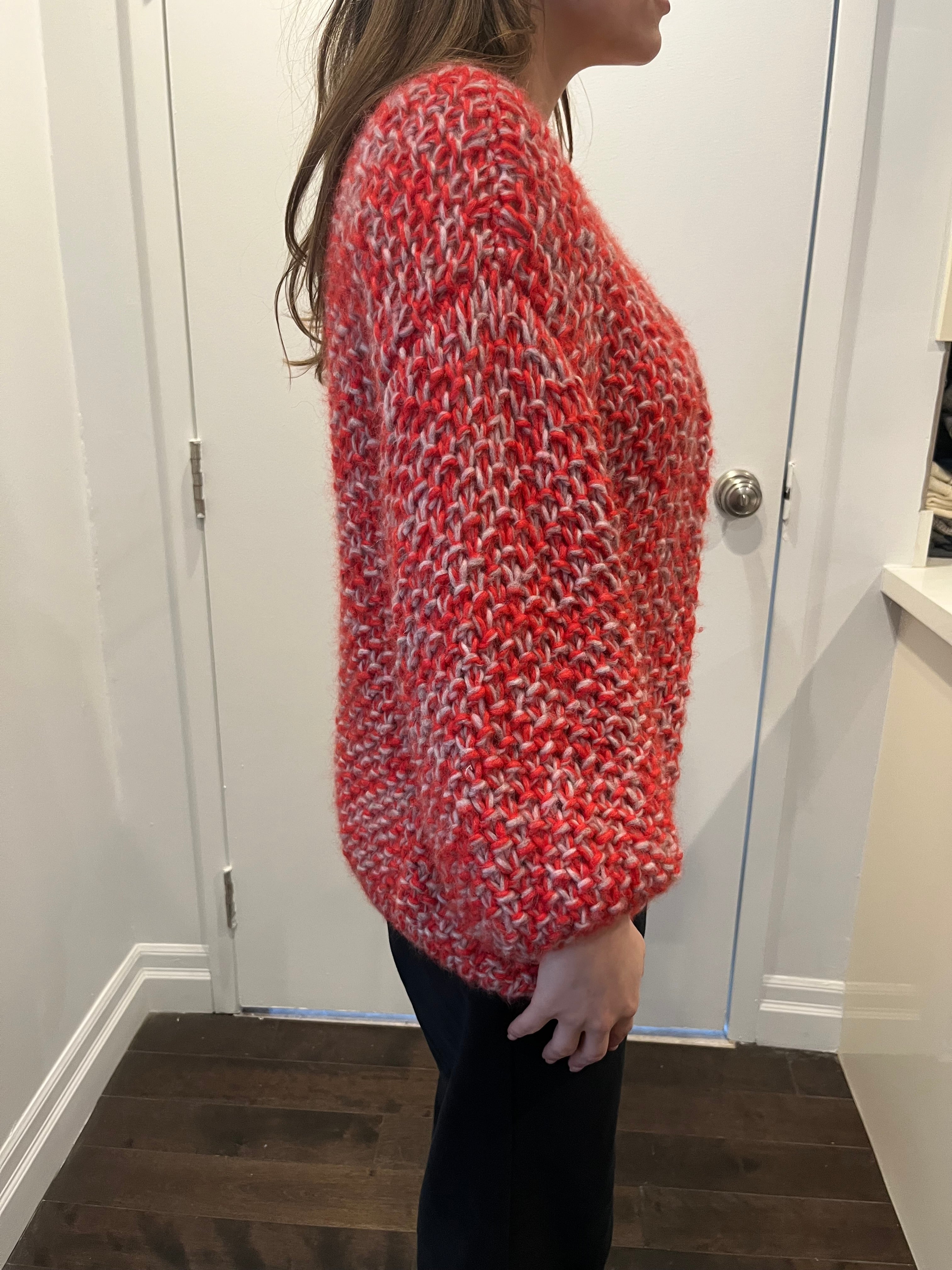 MAIAMI red knit open cardi