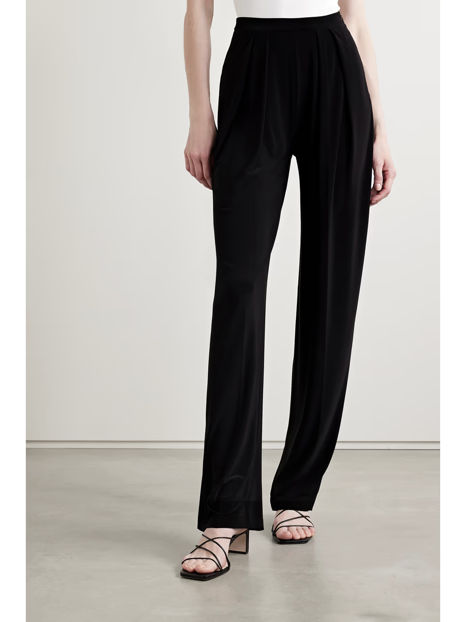 Norma Kamali Pleated Stretch Jersey Pants