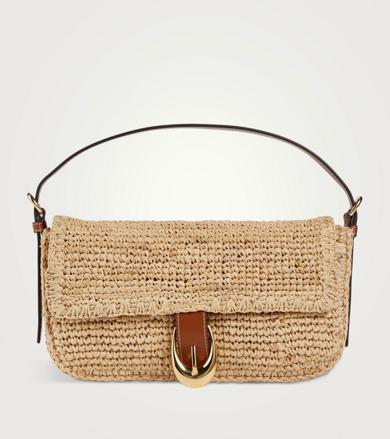 STAUD  Harlow Raffia Shoulder Bag