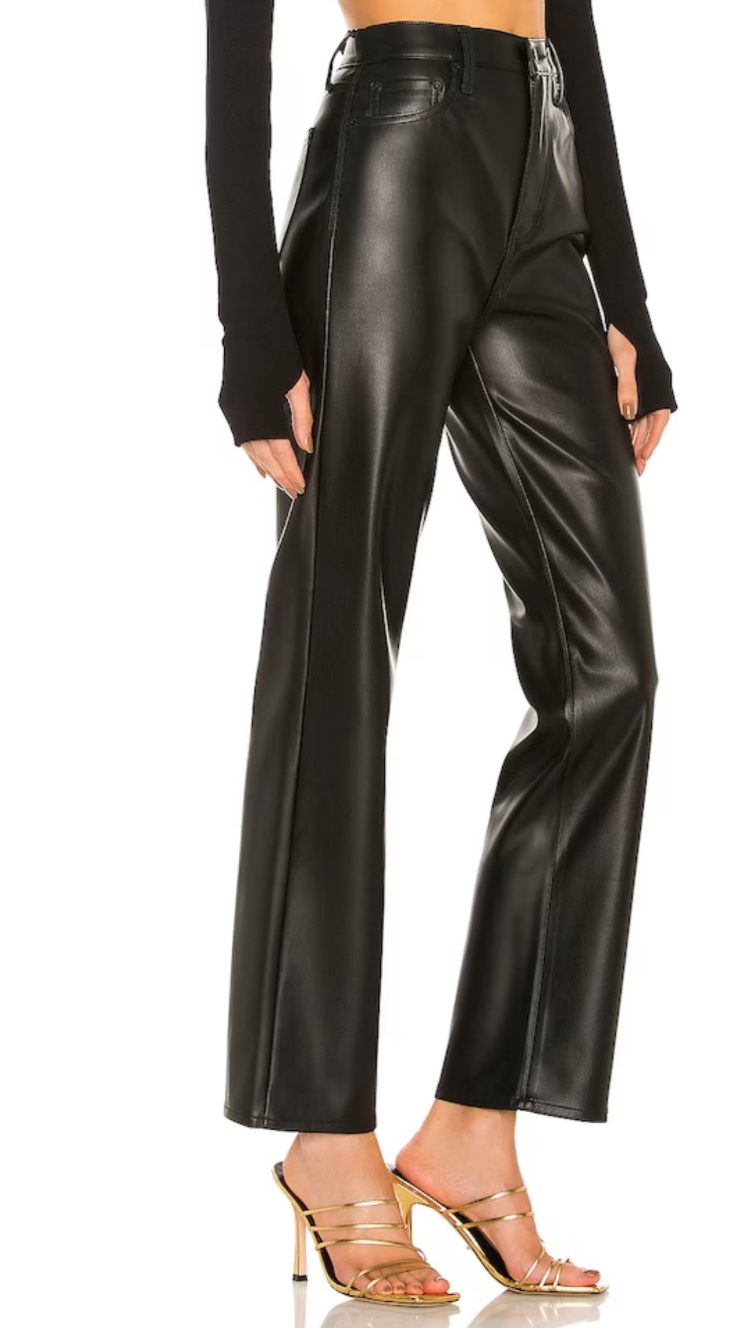 PISTOLA - Cassie Super High Straight Pant in Black