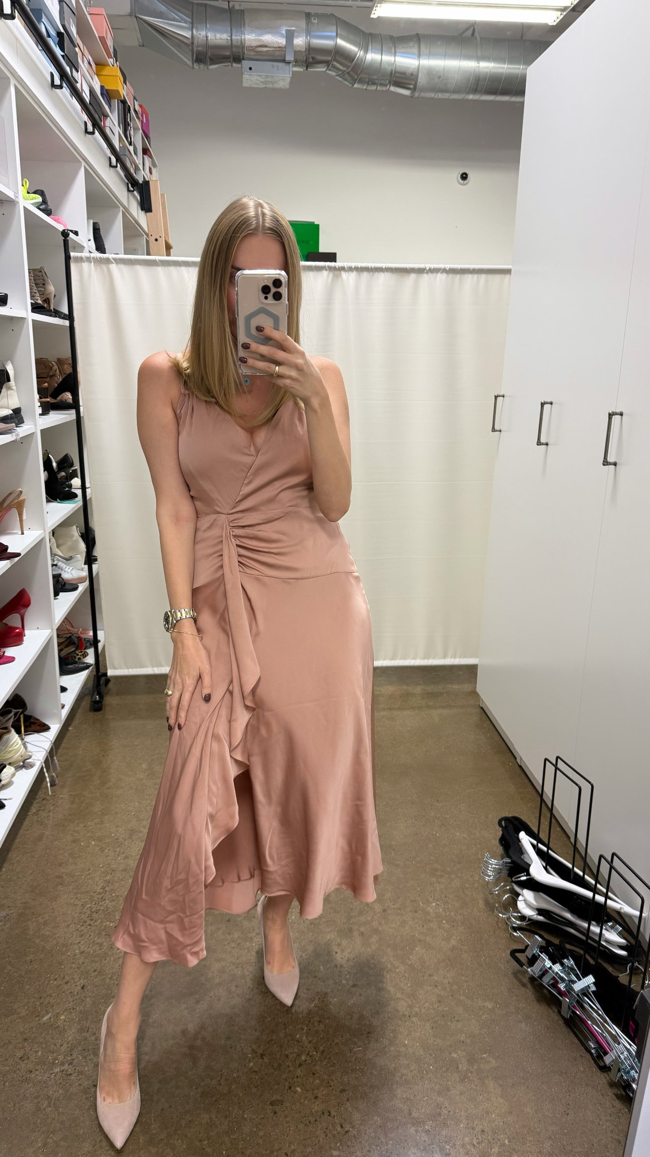 Intermix- Rose Pink Satin Dress