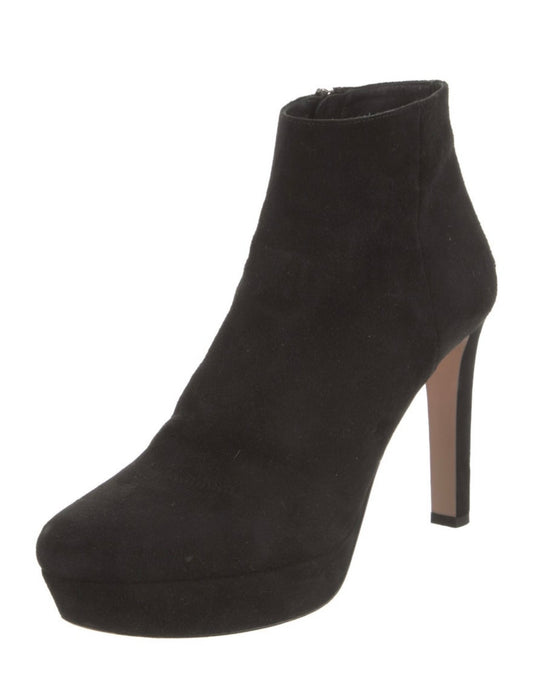 Prada - Black Suede Booties