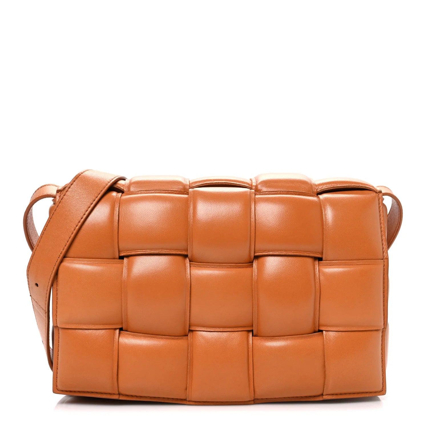BOTTEGA VENETA padded orange cassette crossbody bag