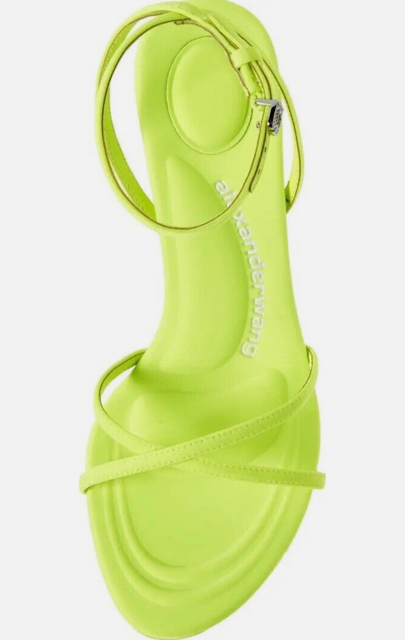 Alexander Wang  Neon Green Fabric Dahlia Neoprene Sandals