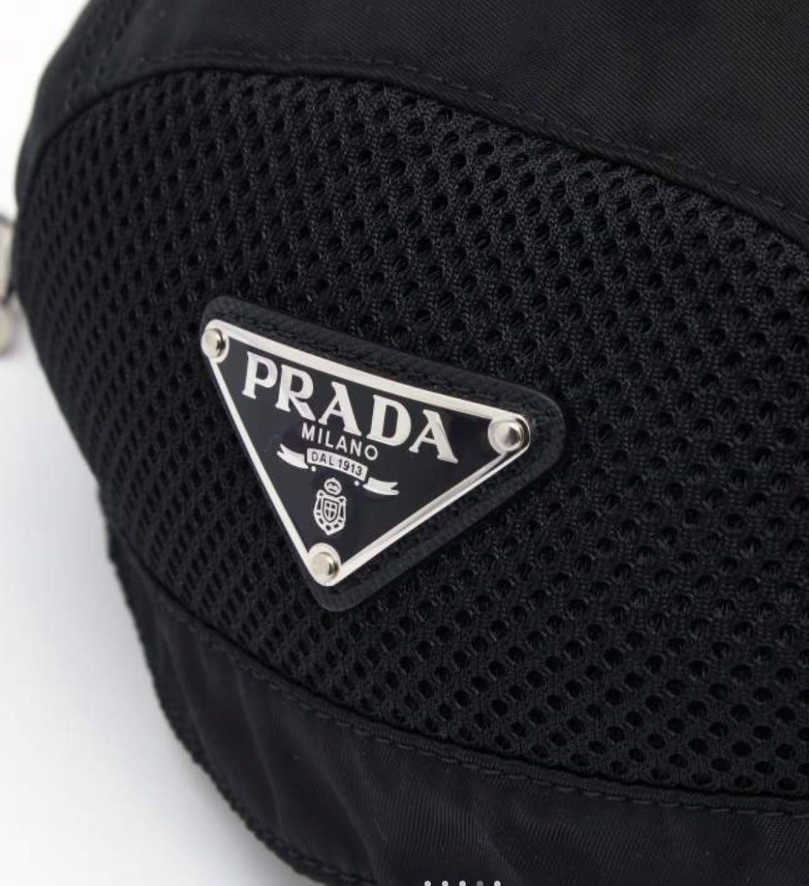 Prada
Prada Black Mesh-Panel Nylon Baseball Cap