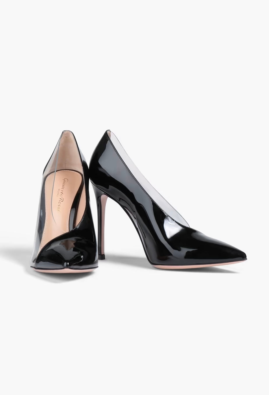 GIANVITO ROSSI
Deela patent-leather and PVC pumps