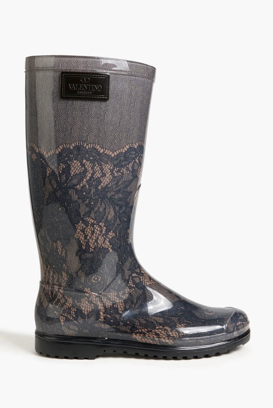 VALENTINO GARAVANI
Printed rubber rain boots