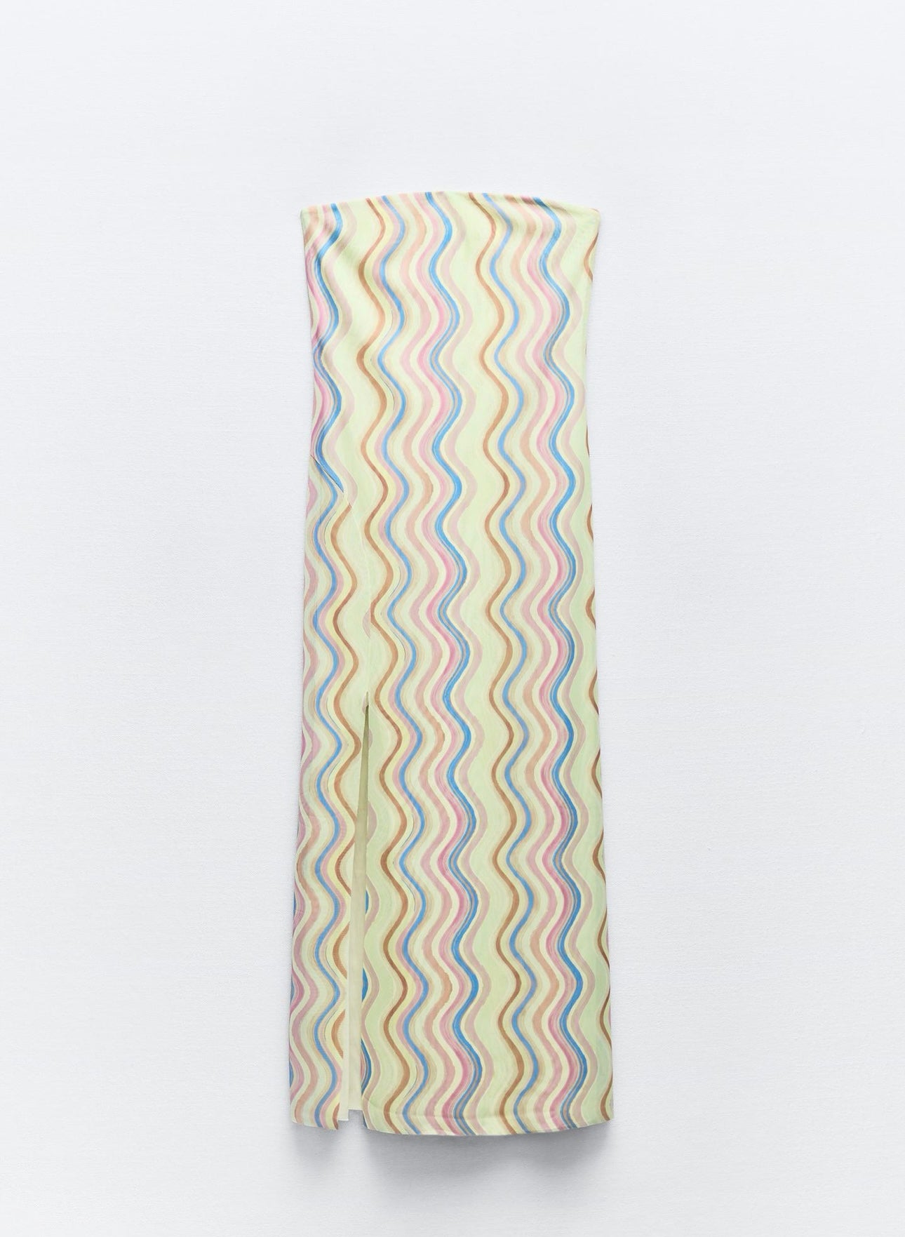 ZARA -TULLE PRINTED STRAPLESS DRESS