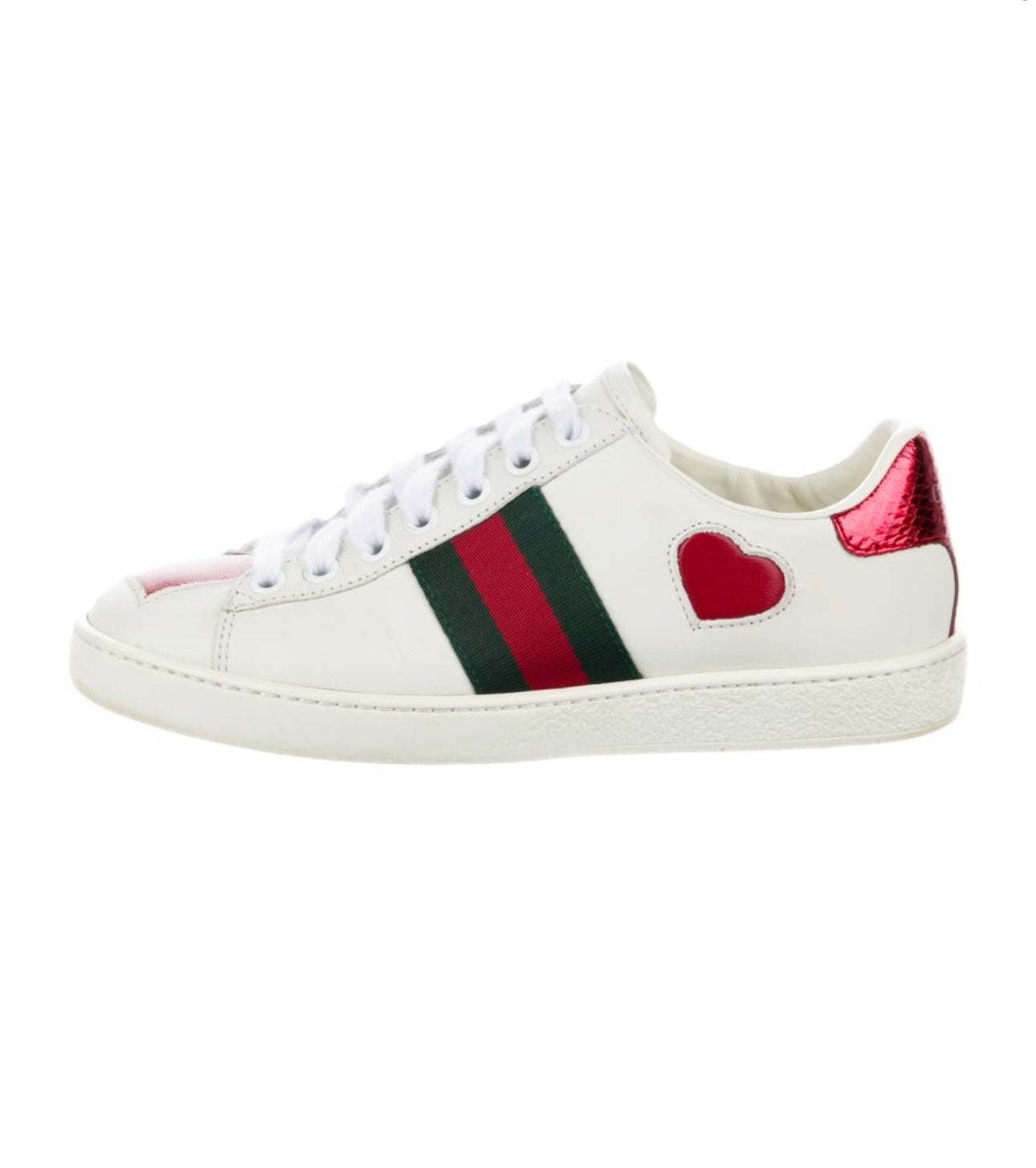 GUCCI - ACE LOW HEART SNEAKERS
