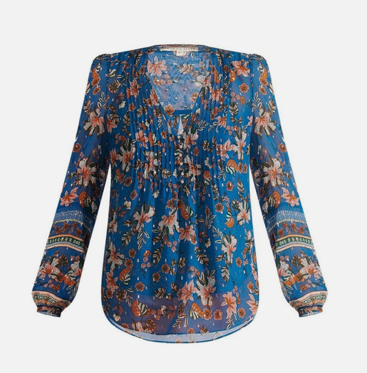 Veronica Beard - Lowell Metallic Silk Blouse