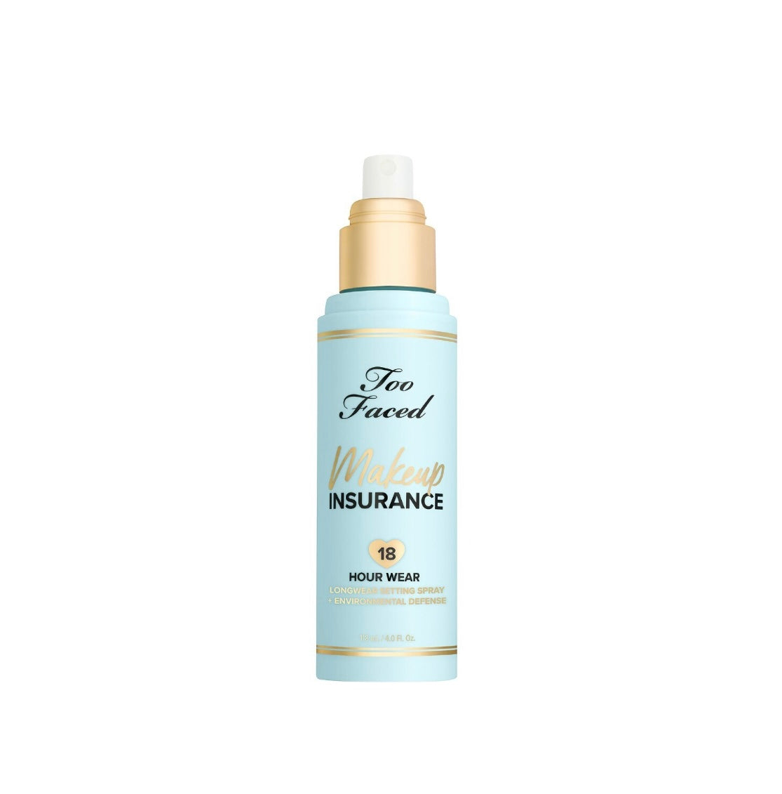 TOO FACED makeup insurance 18 hour wear setting spray & blue light defence