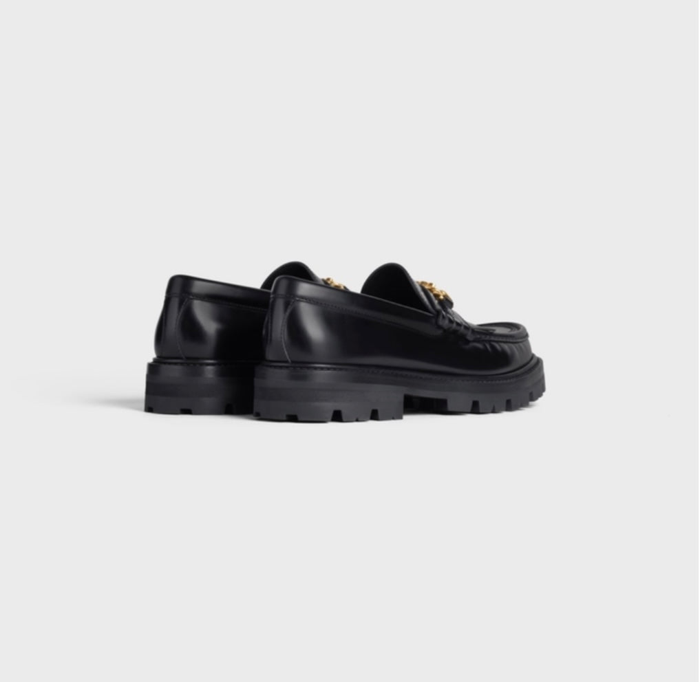 CELINE - MARGARET LOAFER WITH TRIOMPHE CHAIN IN POLISHED BULL
BLACK