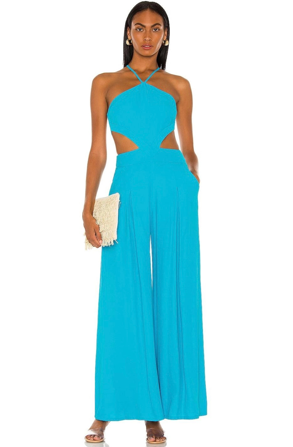 PatBO
Halter-Neck Cutout Jumpsuit