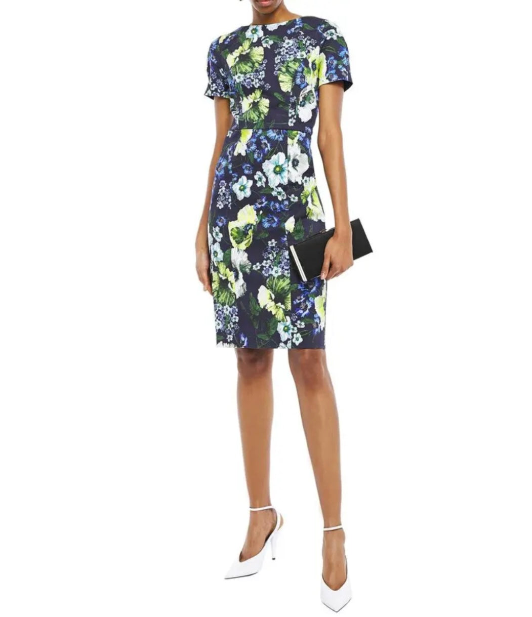 ERDEM 
Joyce Floral-Print Stretch-Cotton Dress