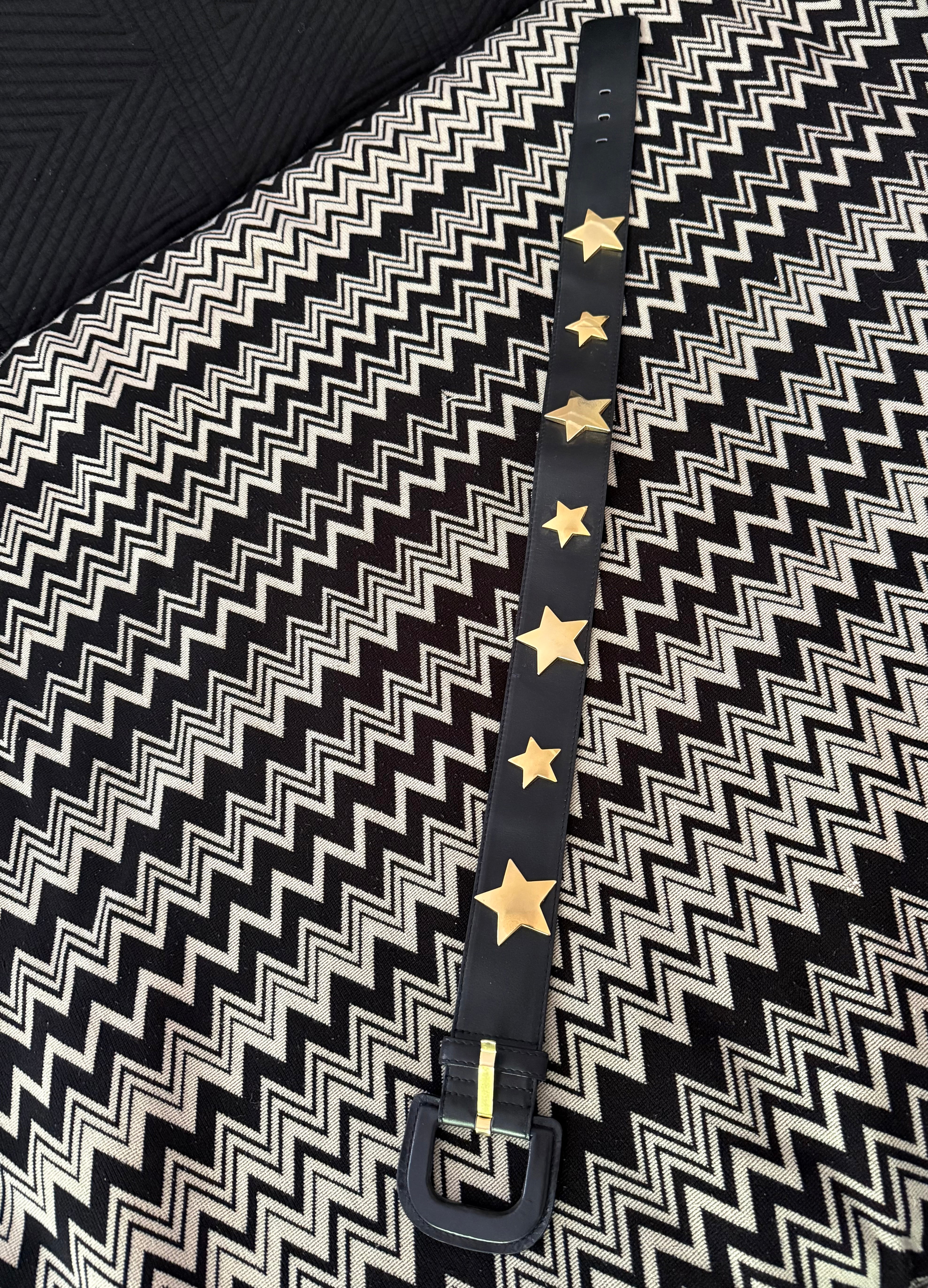 ESCADA, Vintage Leather Star Belt, 36