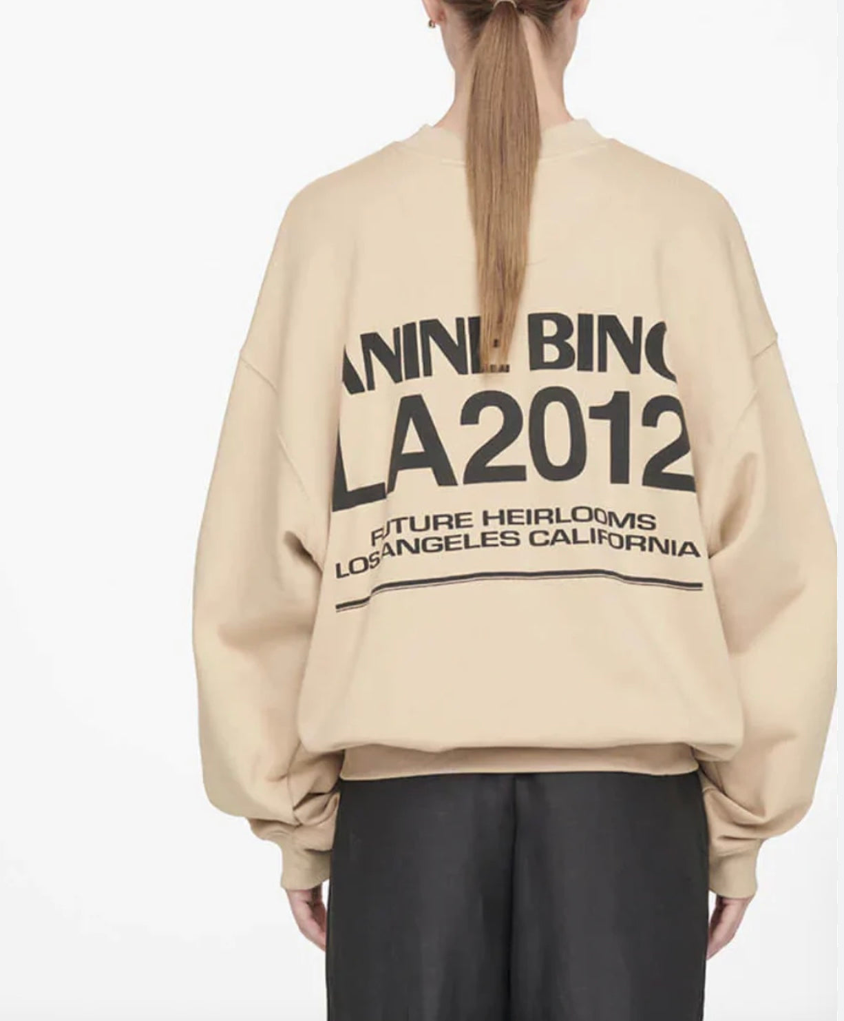 ANINE BING
Jaci logo-print cotton sweatshirt