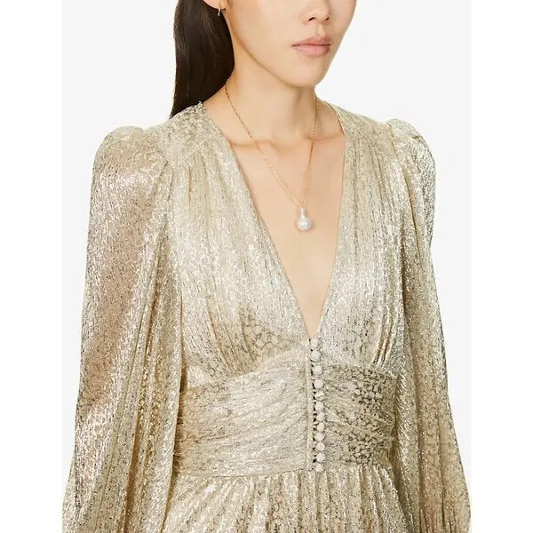 Ba&Sh Celie Metallic Dress