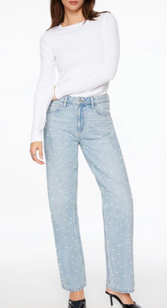 DYNAMITE mika pearl relaxed straight jeans