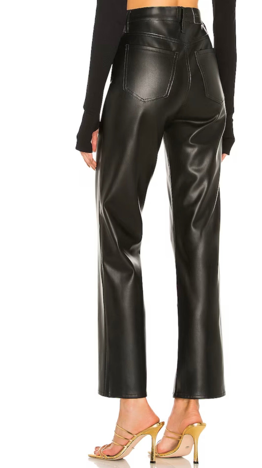 PISTOLA - Cassie Super High Straight Pant in Black