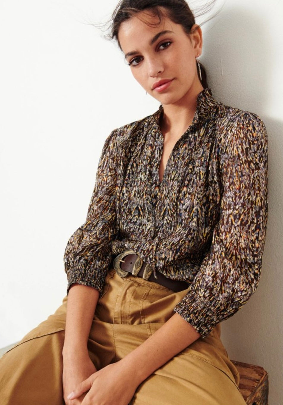 Ba&Sh
Gallas abstract-print blouse