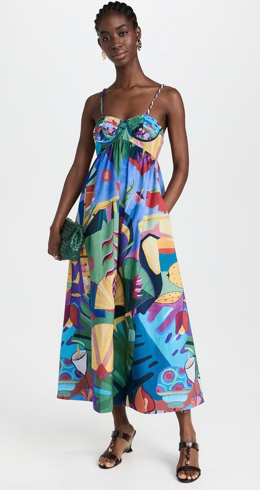 FARM Rio
Tropical Scenario Sleeveless Maxi Dress