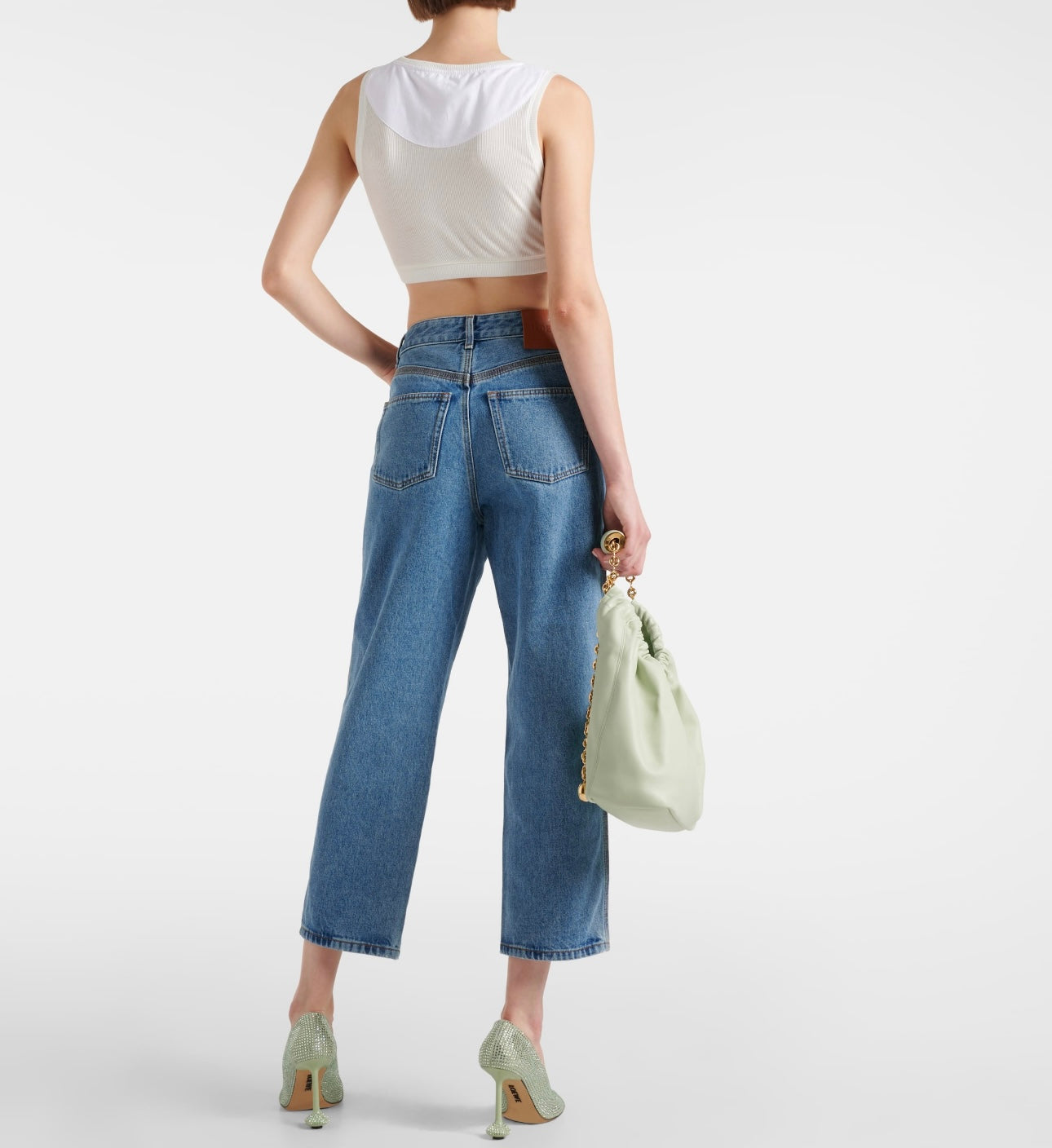 LOEWE
Anagram mid-rise cropped straight jeans