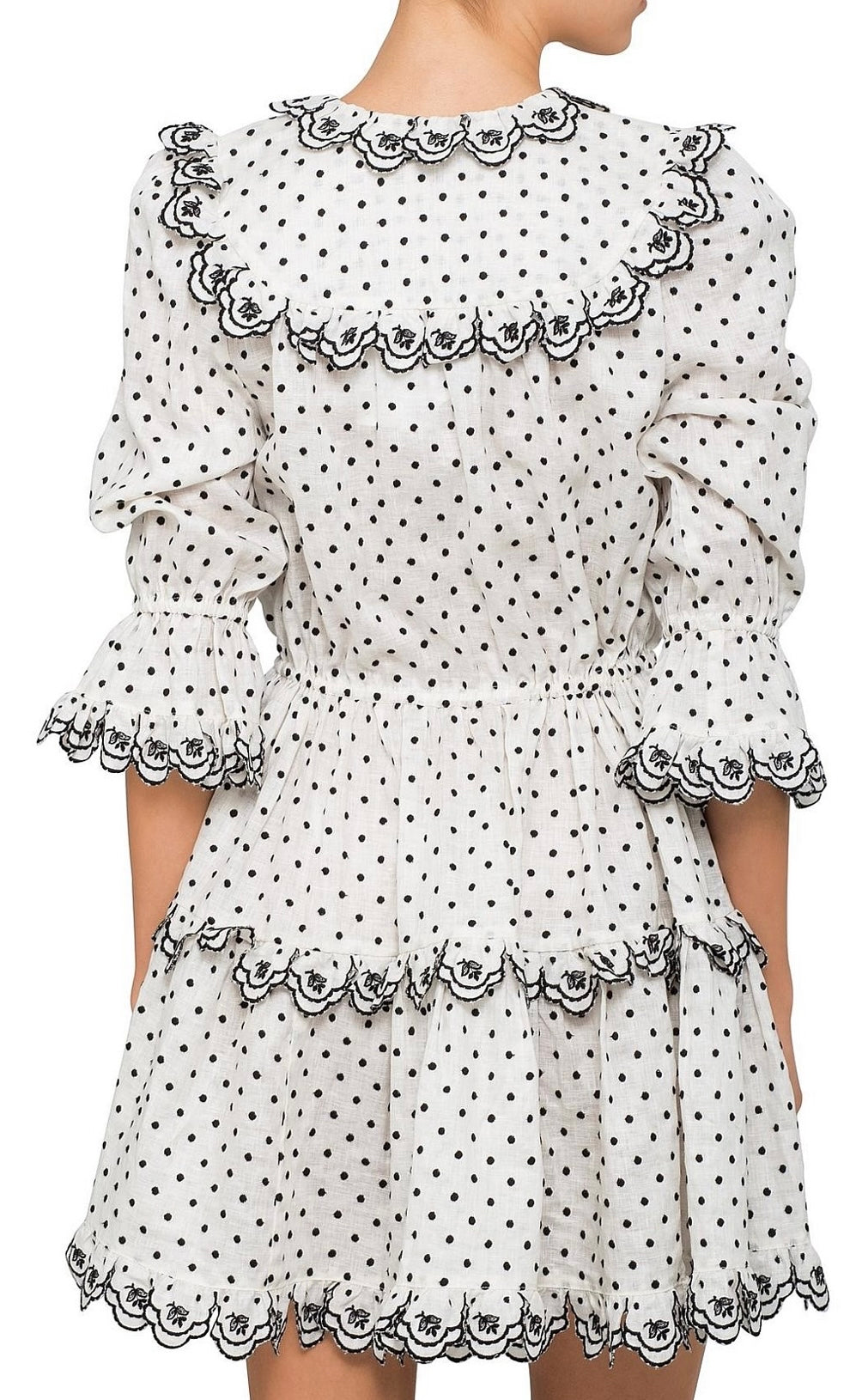 ZIMMERMANN - Polka Dot Linen Mini Dress