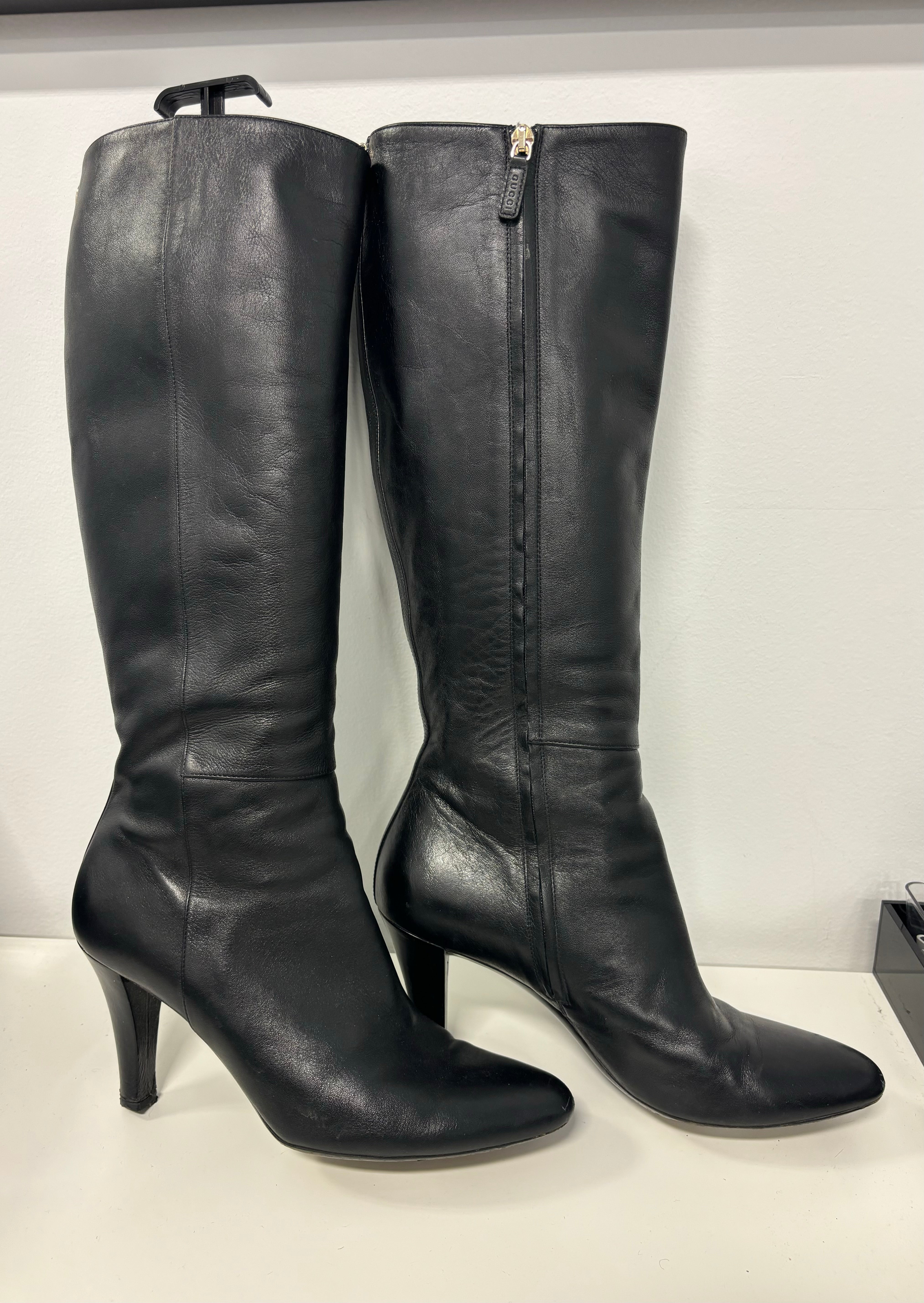 Gucci Leather Knee High Boots