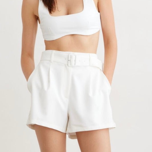 DYNAMITE belted shorts