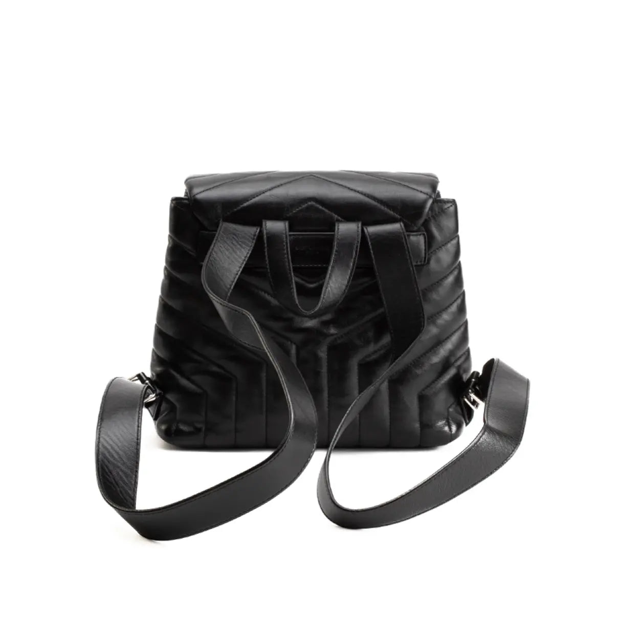 YSL Lou Lou black leather backpack