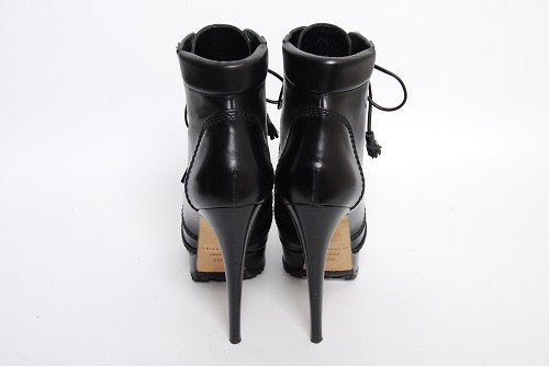 Brian Atwood Leather Lace Up Booties