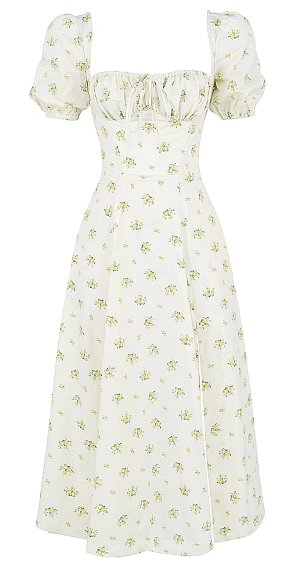 HOUSE OF CB - TALLULAH
IVORY FLORAL PUFF SLEEVE MIDI DRESS