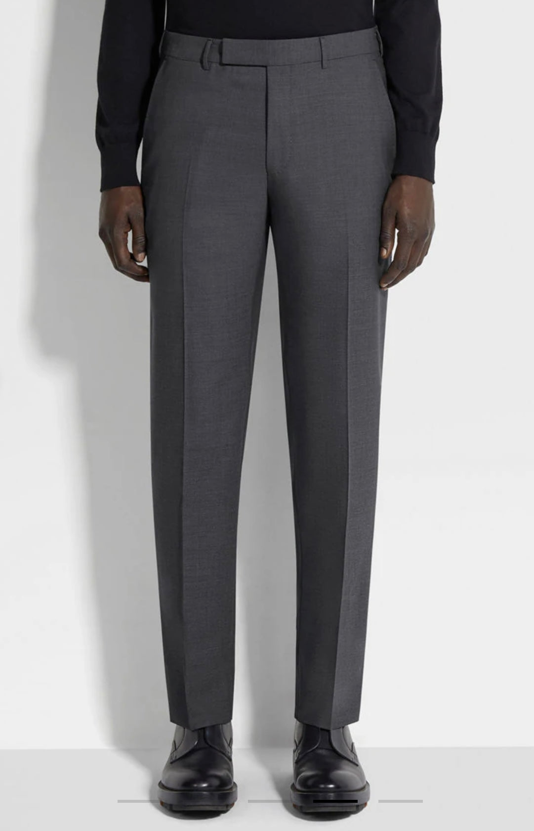 ZEGNA - DARK GREY HIGH PERFORMANCE™ WOOL PANTS