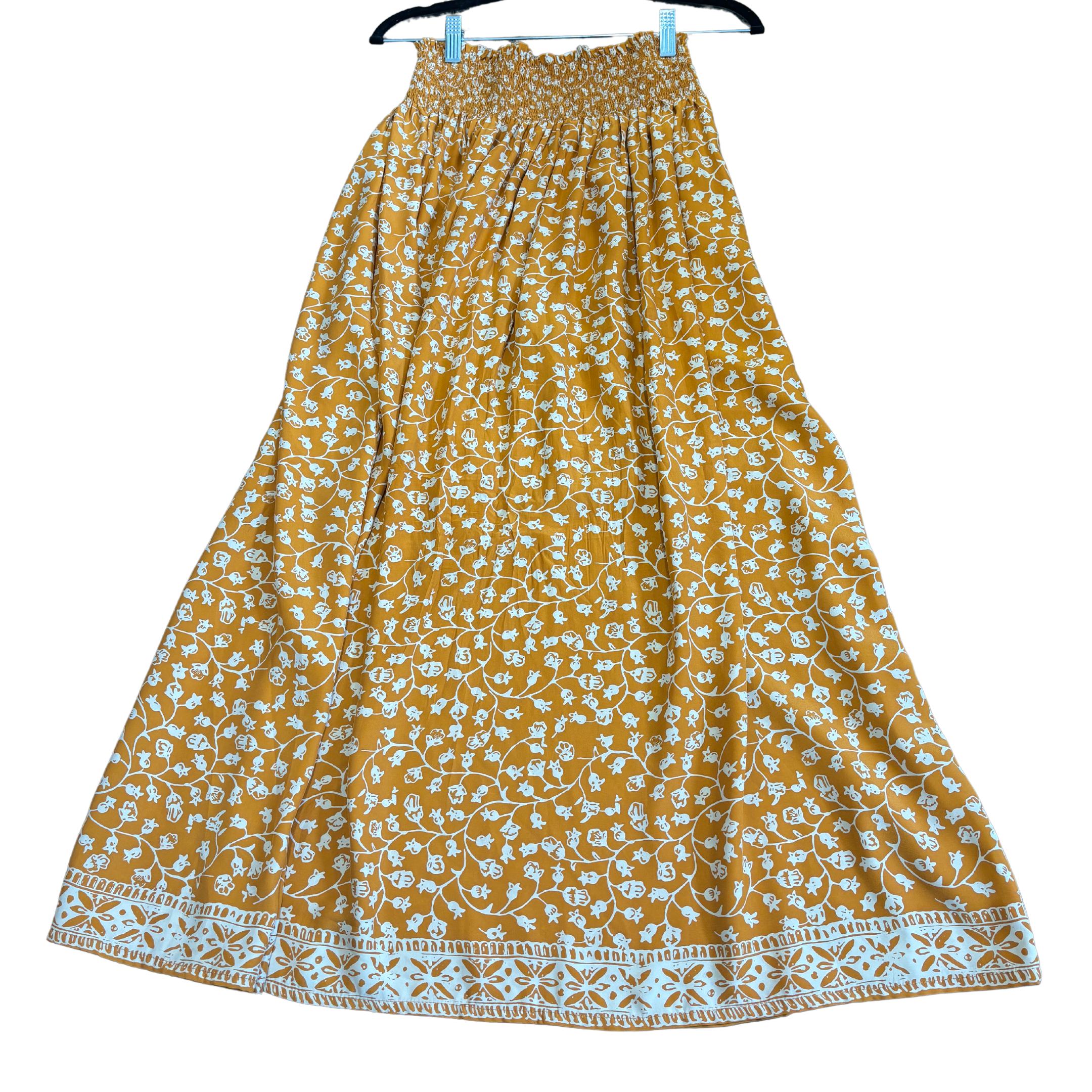 NATALIE MARTIN gold floral skirt
