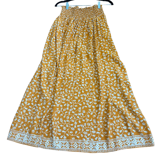 NATALIE MARTIN gold floral skirt