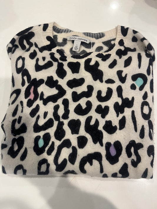 AUTUMN CASHMERE 100% PURE CASHMERE cheetah sweater