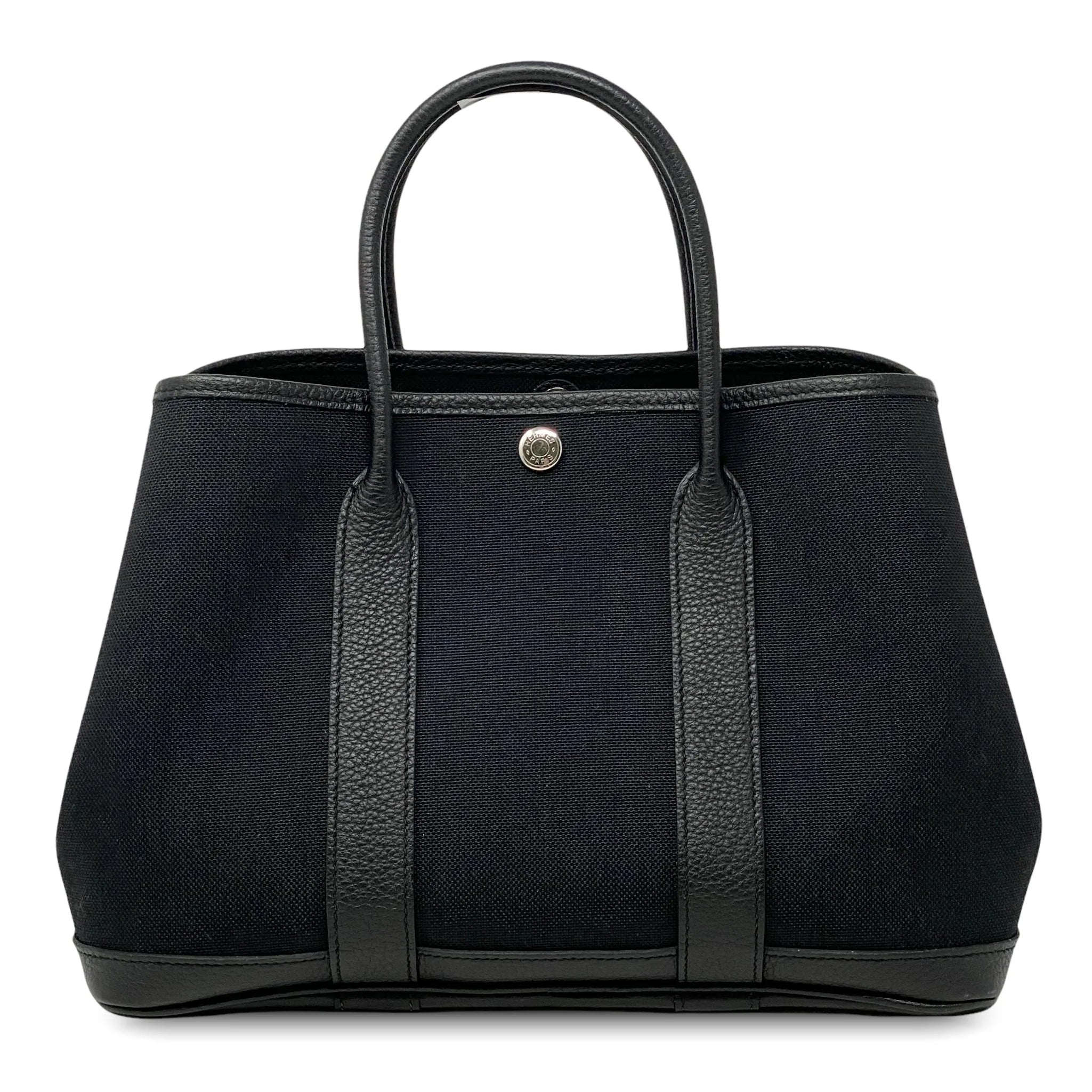 Preloved HERMES the garden party bag in black