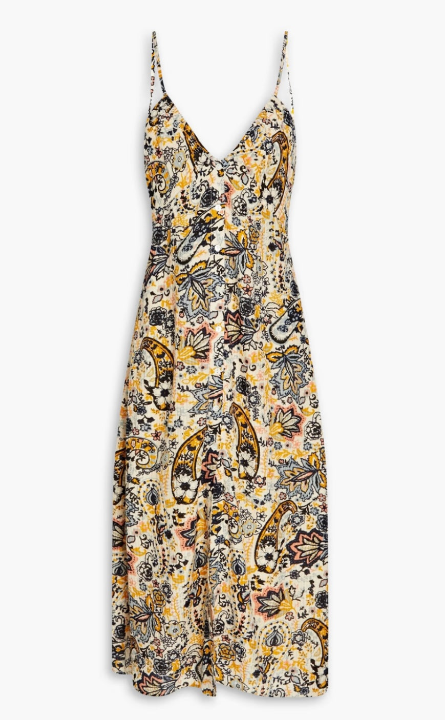 BA&SH
Robe Baila gathered jacquard midi dress