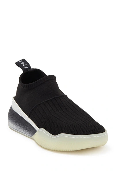 STELLA MCCARTNEY black fabric sneakers with rubber sole