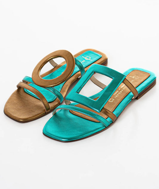 Elina Linardaki - Solace Aqua Sandals